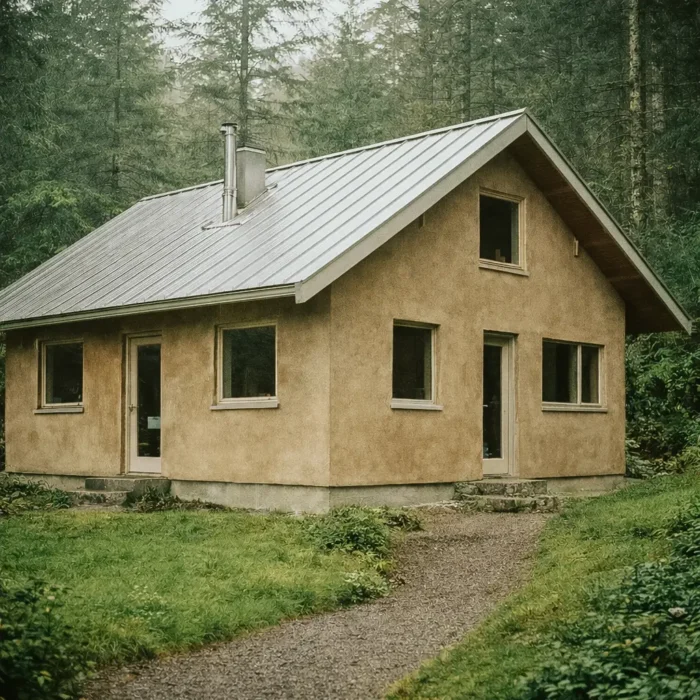Light Straw Clay Home