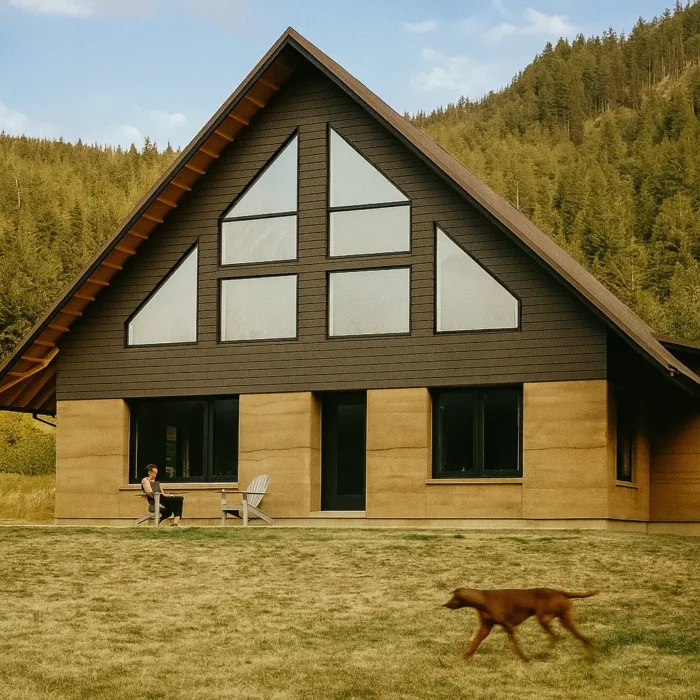 Chalet House Rammed Earth